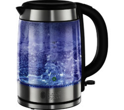 RUSSELL HOBBS  21600 Illuminating Glass Jug Kettle - Stainless Steel
